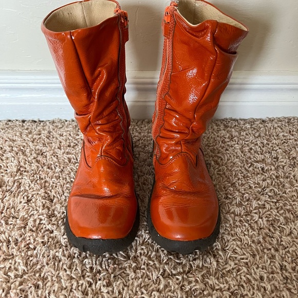 Naturino Kids Orange Zip Up Boots - Picture 3 of 7